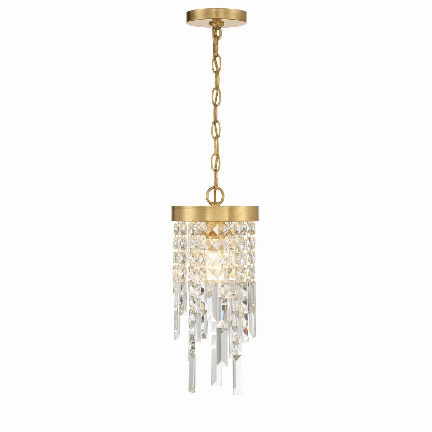 Crystorama - WIN-210-GA-CL-MWP - One Light Pendant - Winfield - Antique Gold