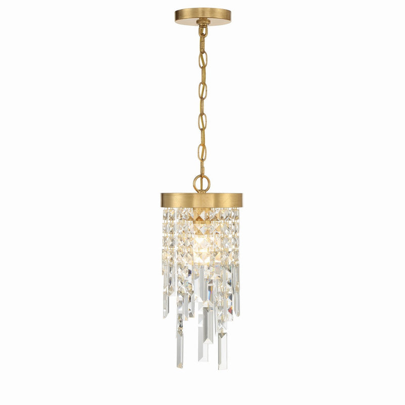Crystorama - WIN-210-GA-CL-MWP - One Light Pendant - Winfield - Antique Gold