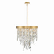 Crystorama - WIN-215-GA-CL-MWP - Five Light Chandelier - Winfield - Antique Gold