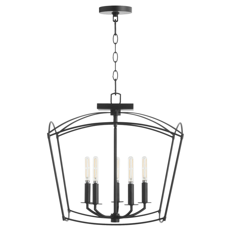 Quorum - 2812-18-59 - Five Light Dual Mount - Mantle - Matte Black