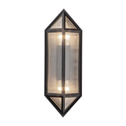 Alora - EW332705BKCR - Two Light Outdoor Wall Lantern - Cairo - Black/Ribbed Glass