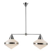 Alora - LP348241PNOP - Two Light Linear Pendant - Willard - Polished Nickel/Opal Matte Glass