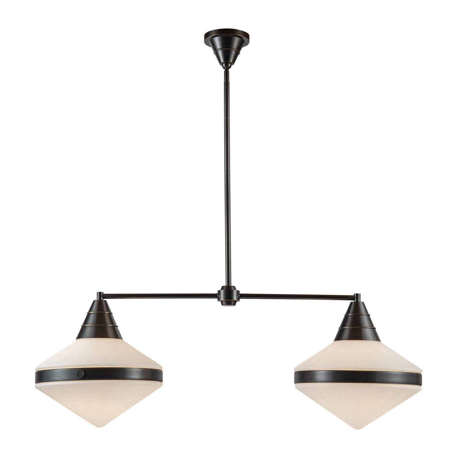 Alora - LP348241UBOP - Two Light Linear Pendant - Willard - Urban Bronze/Opal Matte Glass