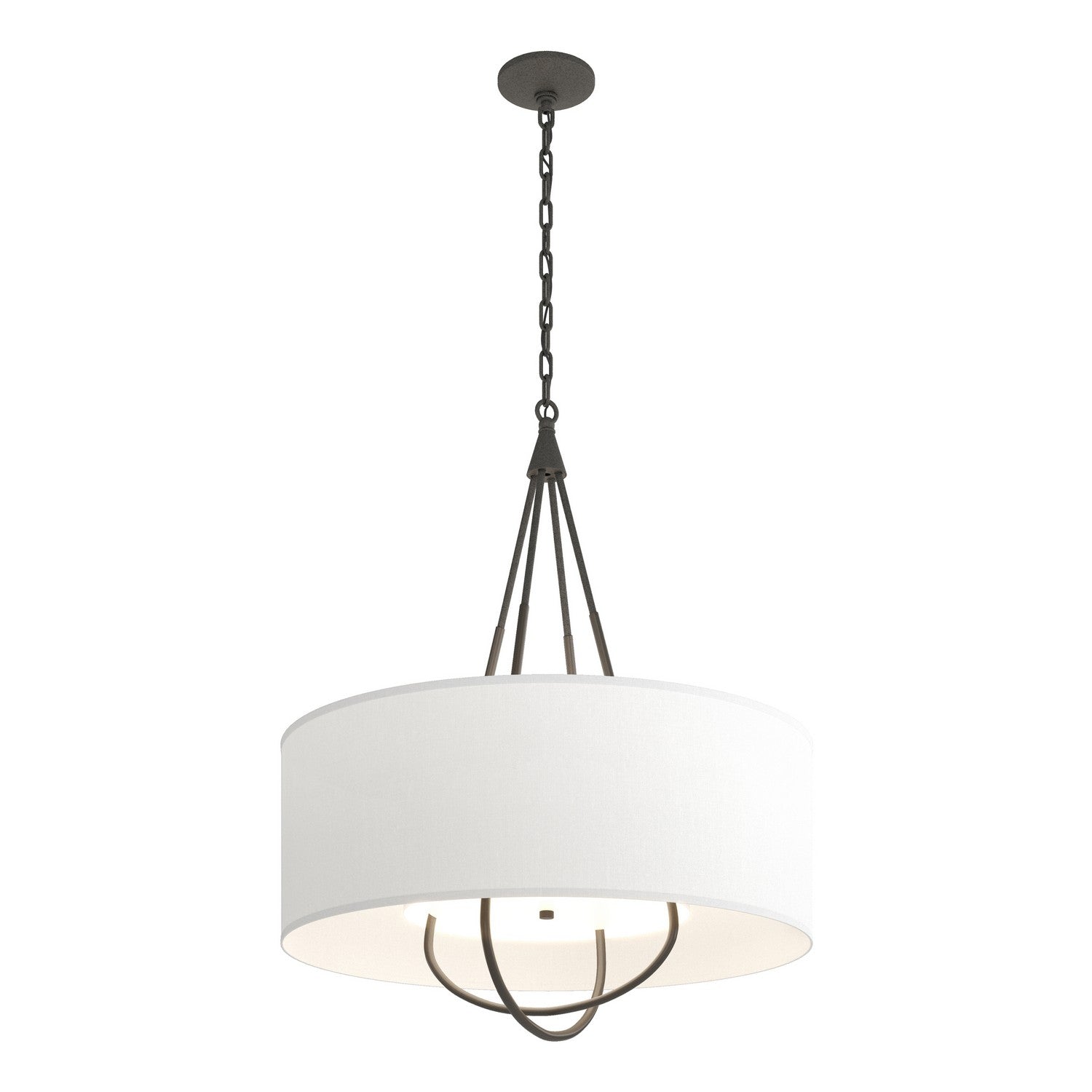 Hubbardton Forge - 104230-SKT-20-07-SF2811 - Four Light Pendant - Loop - Natural Iron