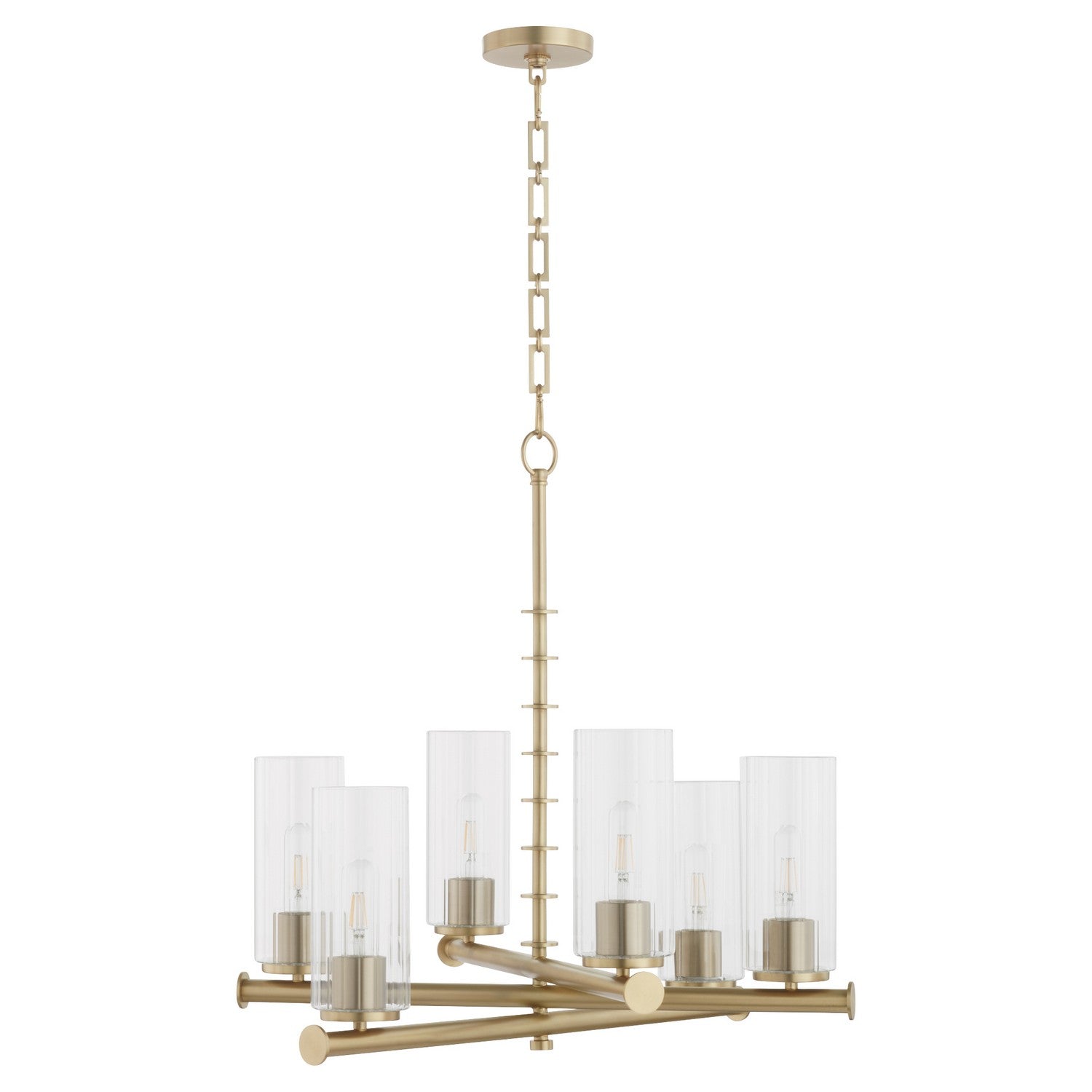 Quorum - 641-6-80 - Six Light Chandelier - Mercier - Aged Brass