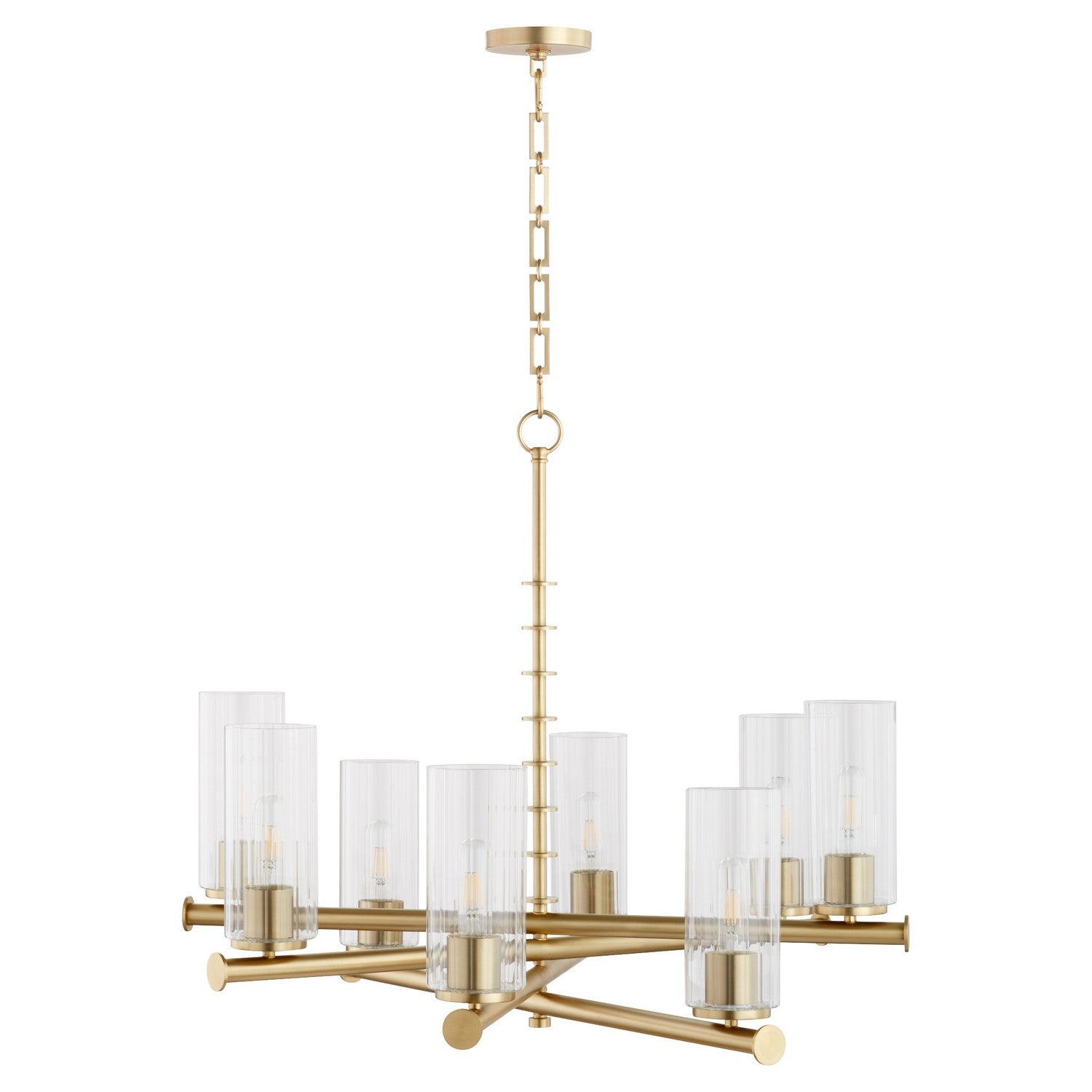 Quorum - 641-8-80 - Eight Light Chandelier - Mercier - Aged Brass