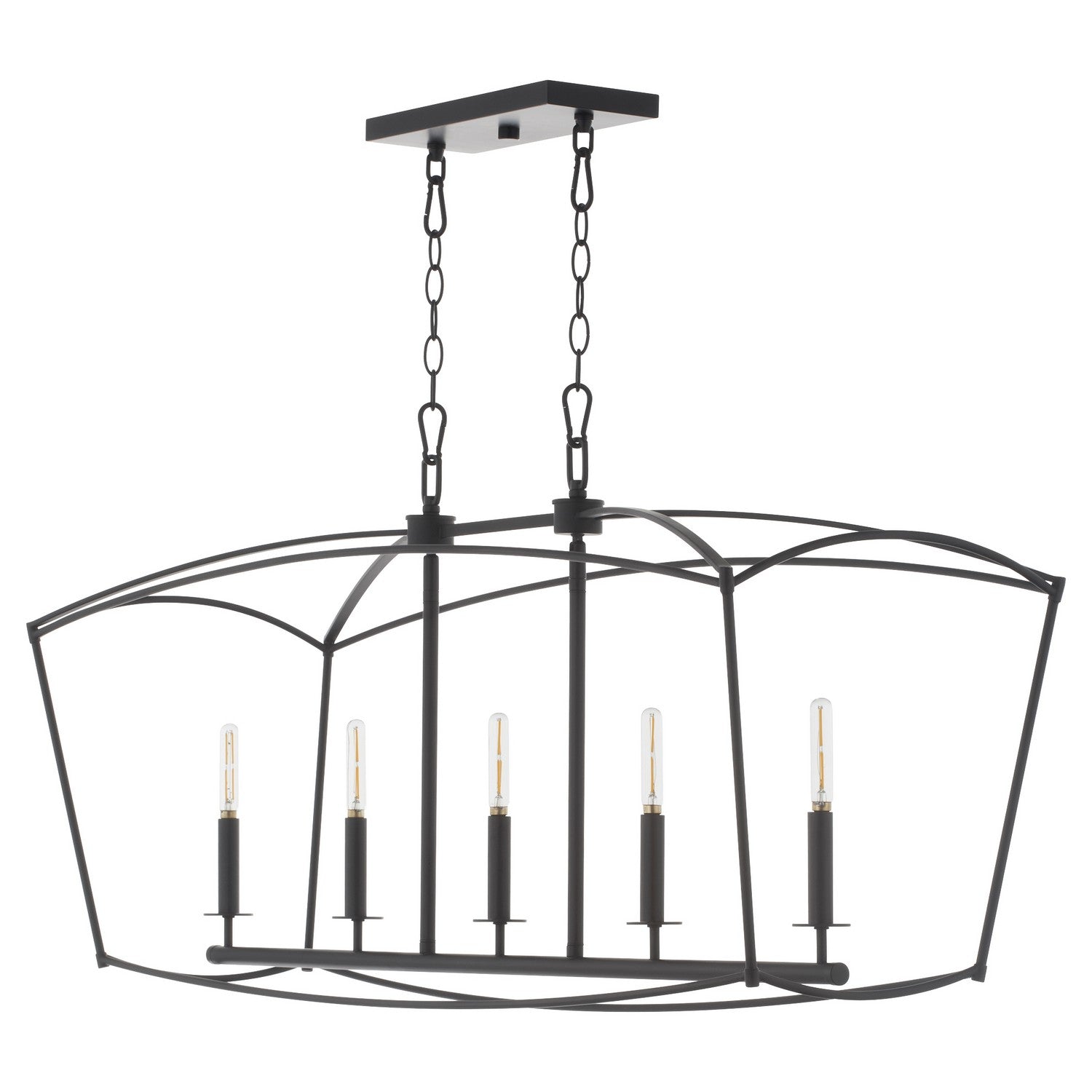 Quorum - 6512-5-59 - Five Light Chandelier - Mantle - Matte Black