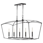 Quorum - 6512-5-59 - Five Light Chandelier - Mantle - Matte Black