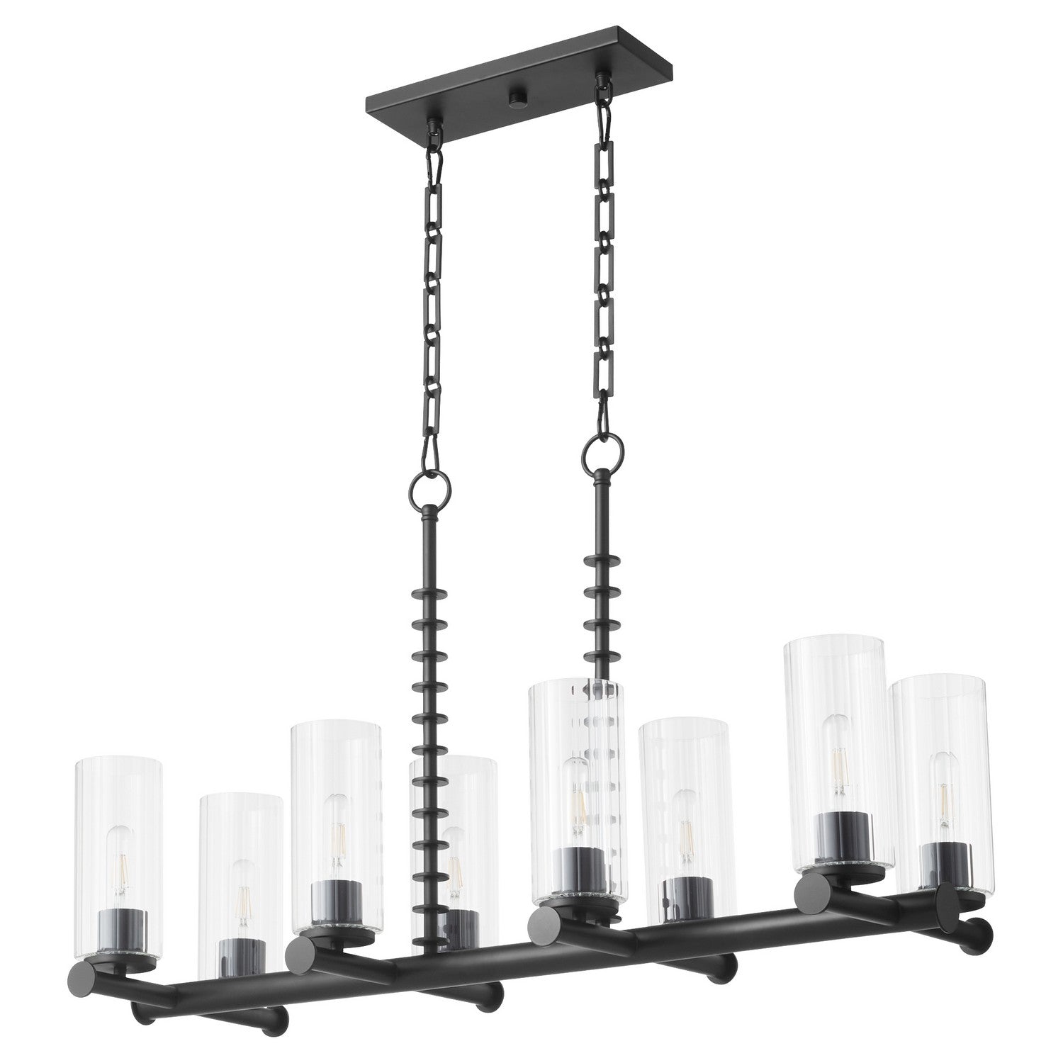 Quorum - 651-8-59 - Eight Light Linear Chandelier - Mercier - Matte Black