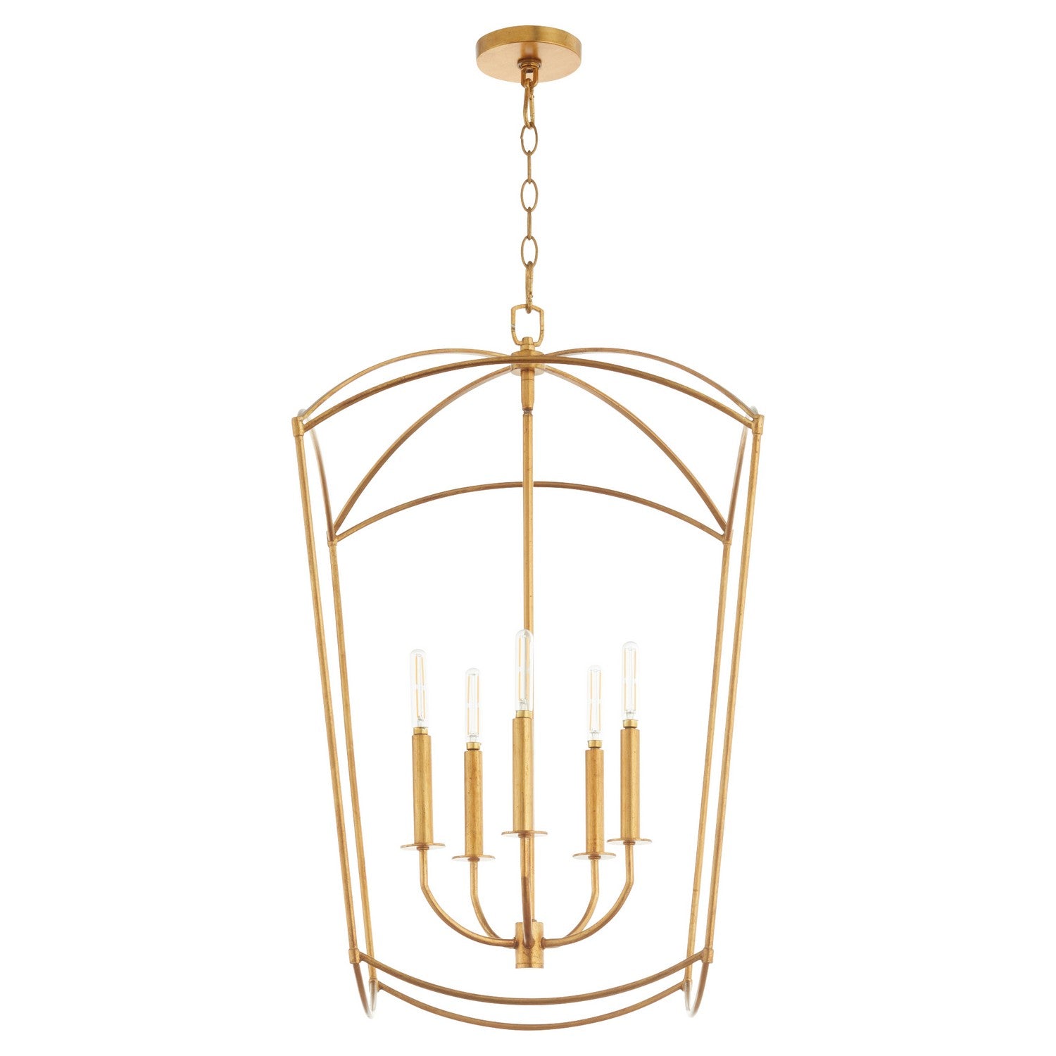 Quorum - 6812-5-74 - Five Light Entry - Mantle - Gold Leaf