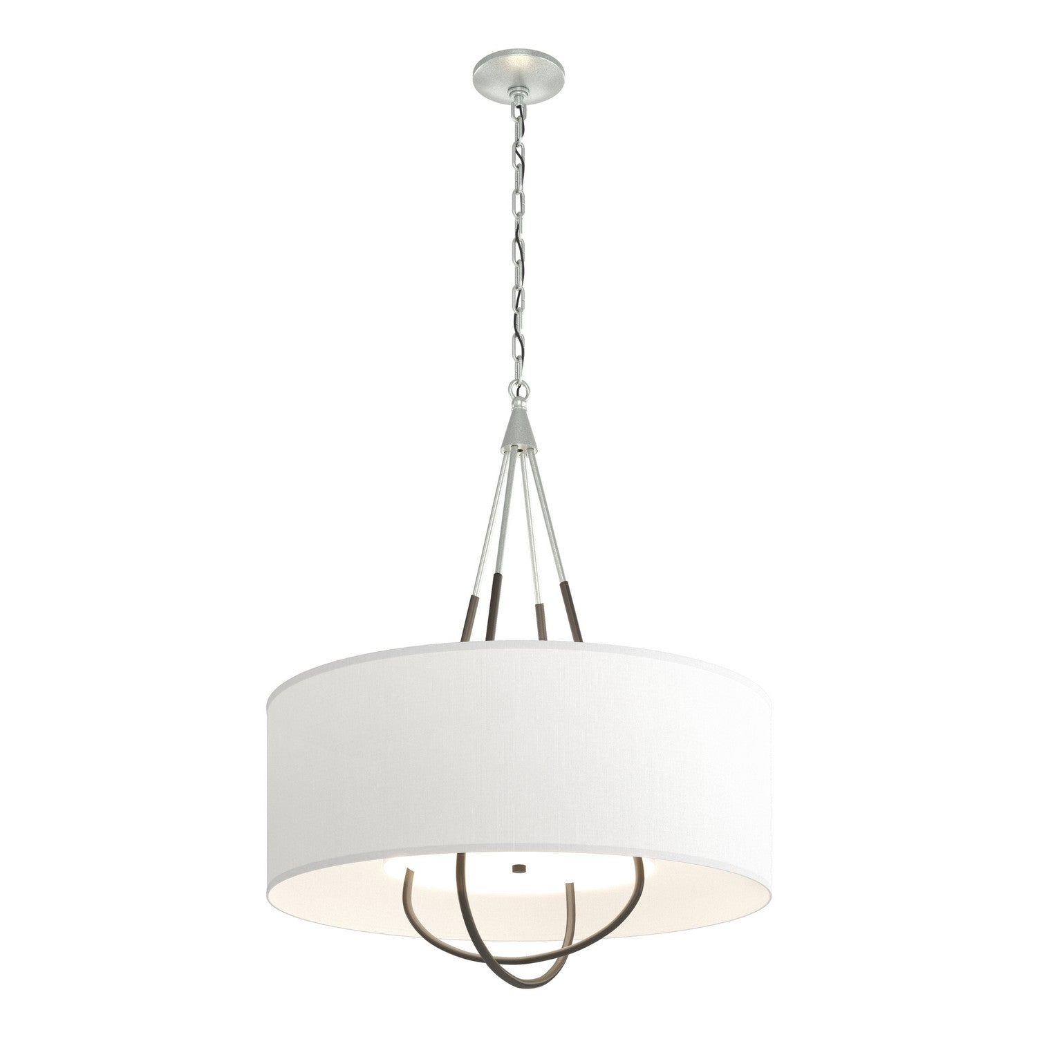 Hubbardton Forge - 104230-SKT-82-07-SF2811 - Four Light Pendant - Loop - Vintage Platinum