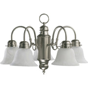 Quorum - 6429-5-65 - Five Light Chandelier - 6429 Nooks - Satin Nickel