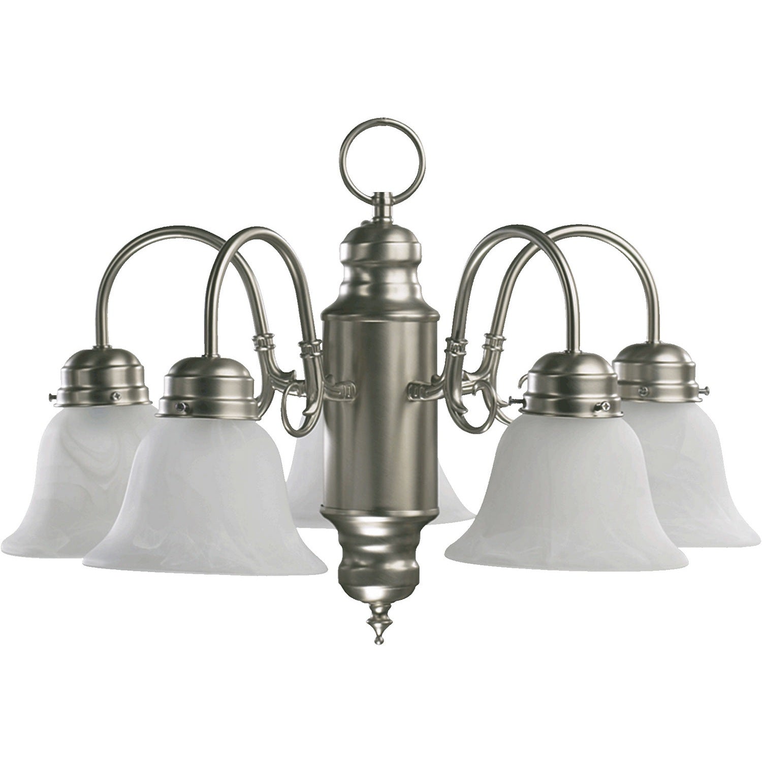 Quorum - 6429-5-65 - Five Light Chandelier - 6429 Nooks - Satin Nickel