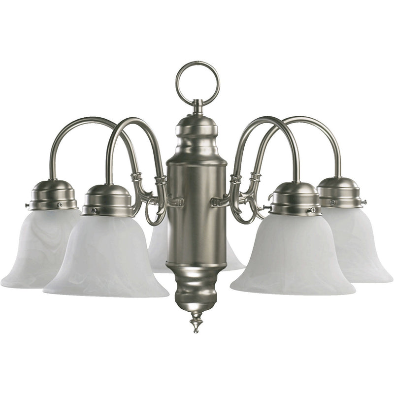 Quorum - 6429-5-65 - Five Light Chandelier - 6429 Nooks - Satin Nickel