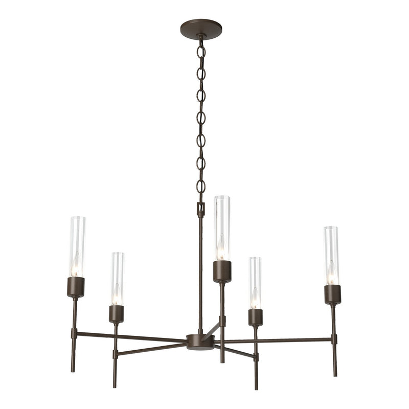 Hubbardton Forge - 105045-SKT-05-ZM0611 - Five Light Chandelier - Vela - Bronze