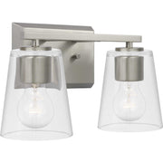 Progress Lighting - P300458-009 - Two Light Bath - Vertex - Brushed Nickel