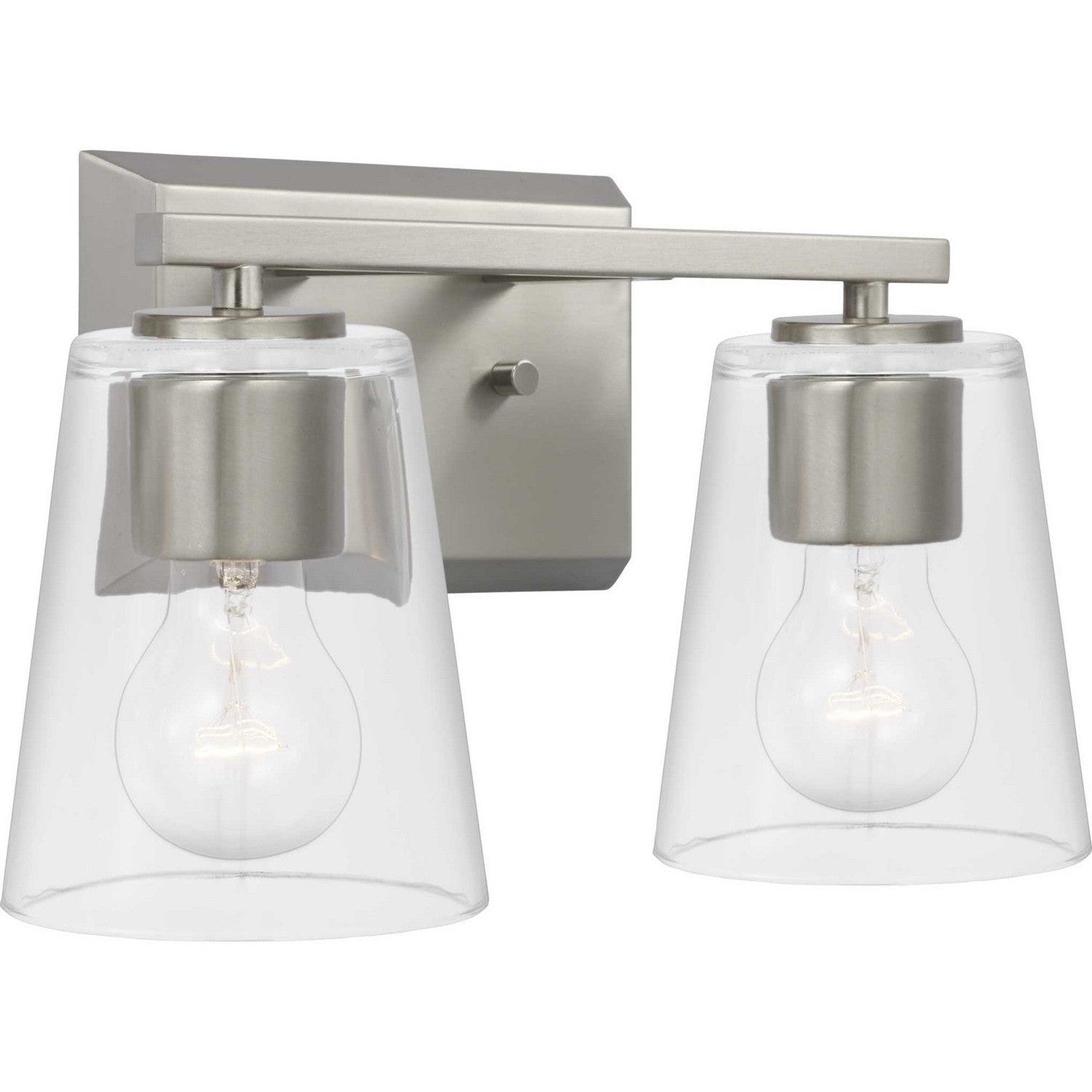 Progress Lighting - P300458-009 - Two Light Bath - Vertex - Brushed Nickel