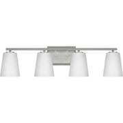 Progress Lighting - P300464-009 - Four Light Bath - Vertex - Brushed Nickel