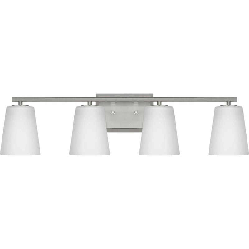 Progress Lighting - P300464-009 - Four Light Bath - Vertex - Brushed Nickel