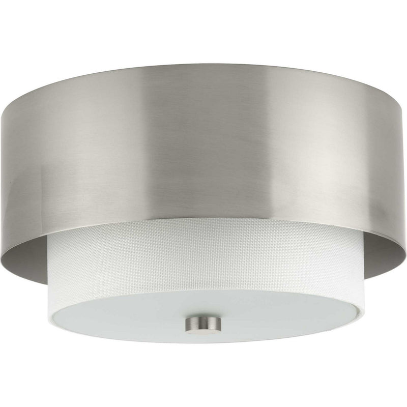 Progress Lighting - P350249-009 - Two Light Flush Mount - Silva - Brushed Nickel