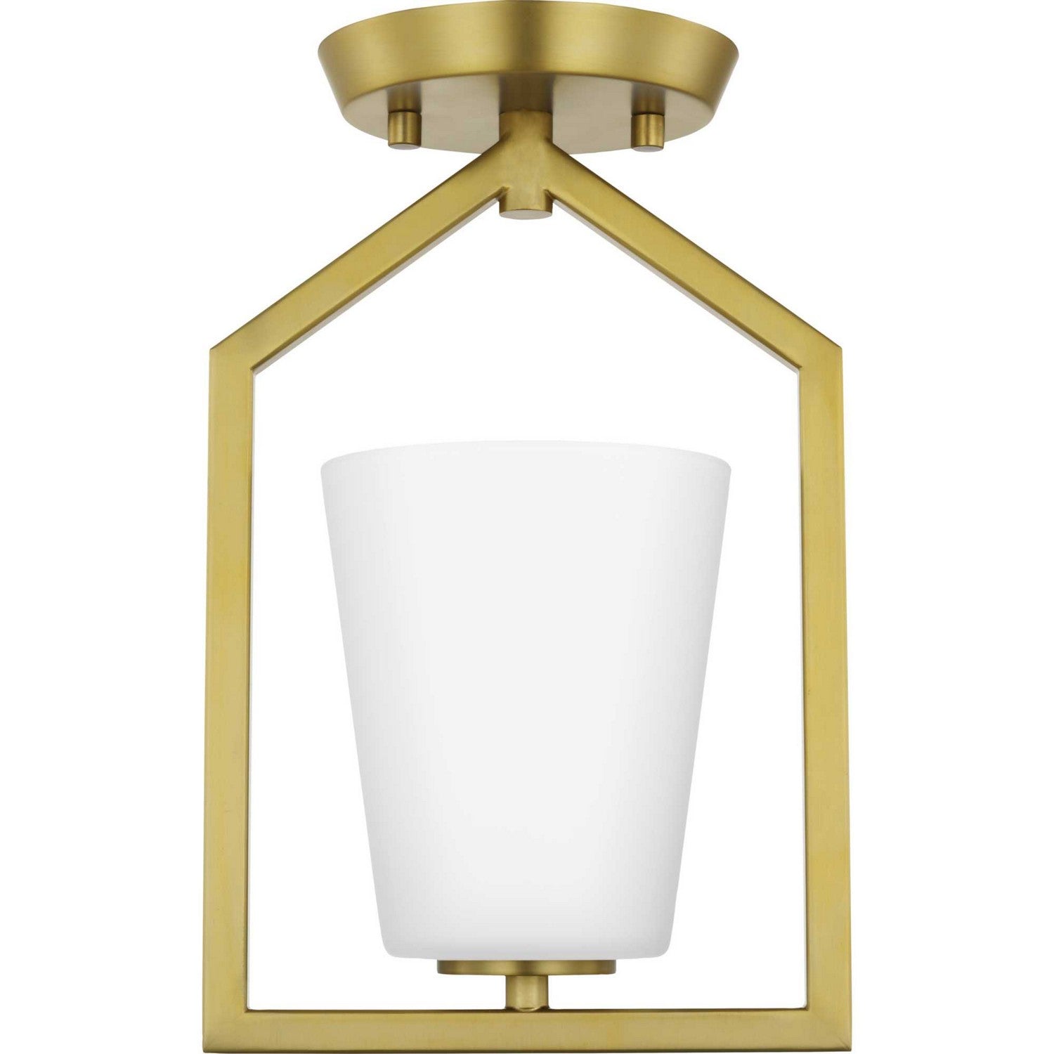 Progress Lighting - P350259-191 - One Light Semi Flush Mount - Vertex - Brushed Gold