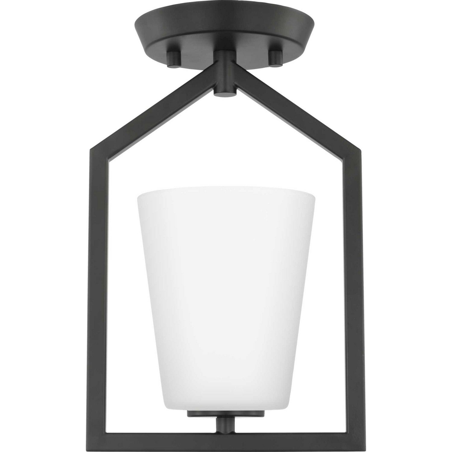 Progress Lighting - P350259-31M - One Light Semi Flush Mount - Vertex - Matte Black