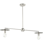 Progress Lighting - P400336-009 - Two Light Linear Chandelier - Trimble - Brushed Nickel