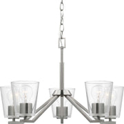 Progress Lighting - P400341-009 - Five Light Chandelier - Vertex - Brushed Nickel