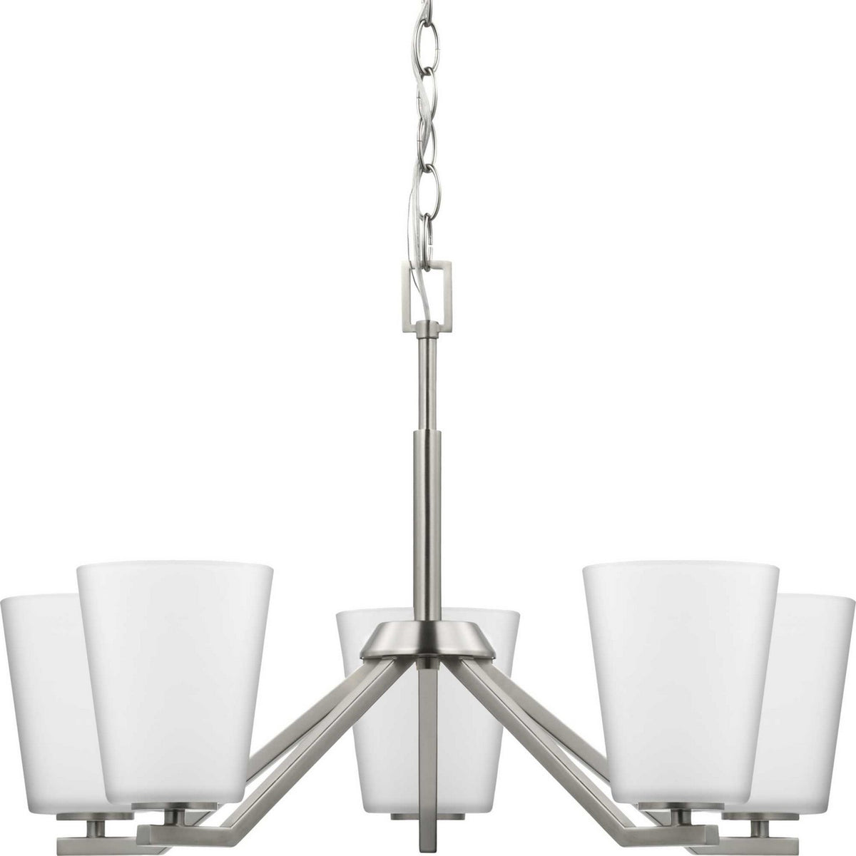 Progress Lighting - P400343-009 - Five Light Chandelier - Vertex - Brushed Nickel