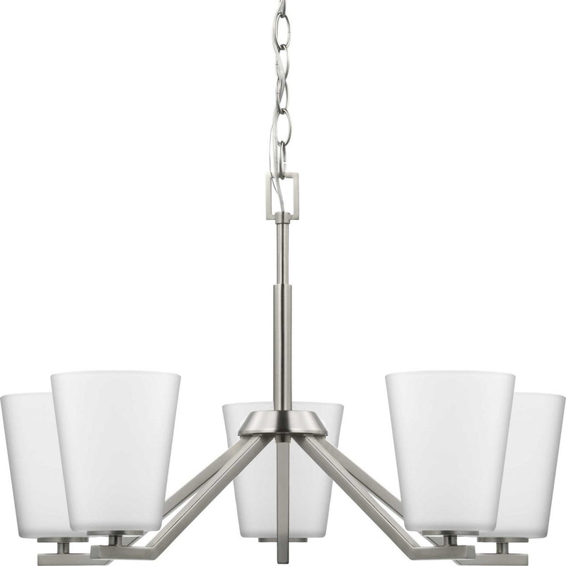 Progress Lighting - P400343-009 - Five Light Chandelier - Vertex - Brushed Nickel