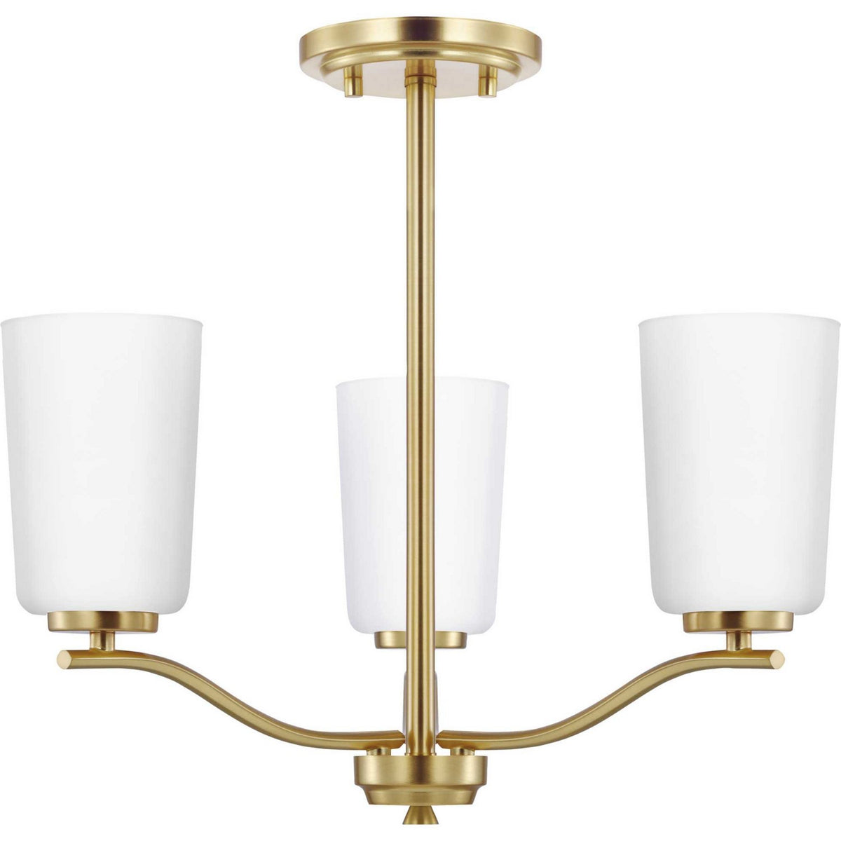 Progress Lighting - P400349-012 - Three Light Chandelier Conv - Adley - Satin Brass