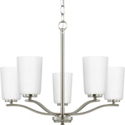 Progress Lighting - P400350-009 - Five Light Chandelier - Adley - Brushed Nickel