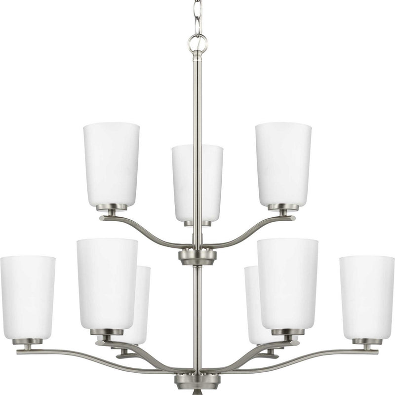 Progress Lighting - P400351-009 - Nine Light Chandelier - Adley - Brushed Nickel
