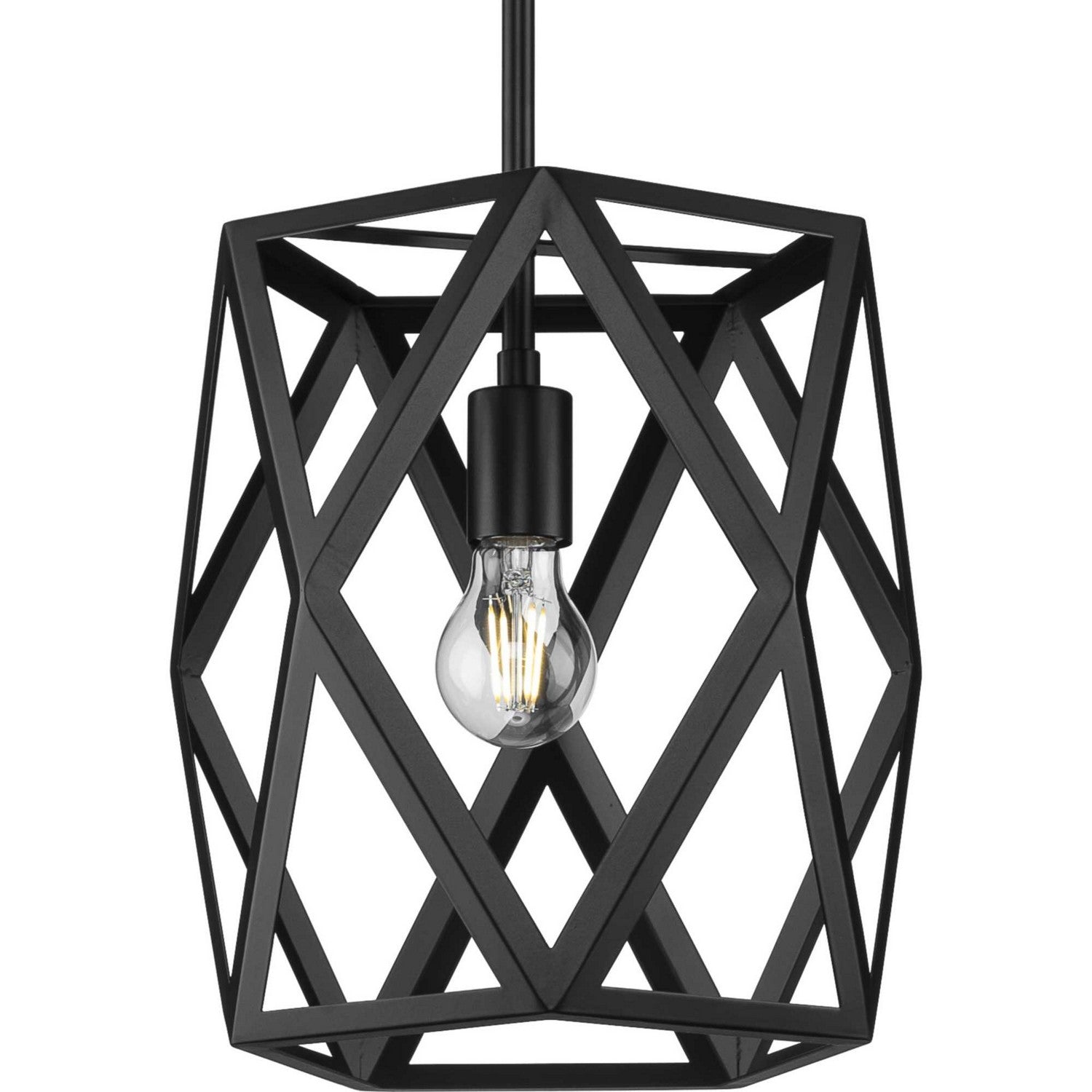 Progress Lighting - P500421-31M - One Light Pendant - Saucedo - Matte Black