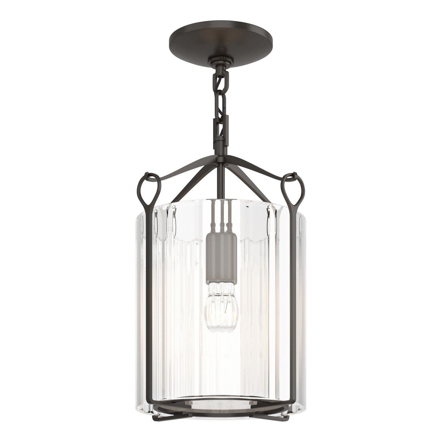 Hubbardton Forge - 121140-SKT-14-ZM0137 - One Light Semi-Flush Mount - Bow - Oil Rubbed Bronze