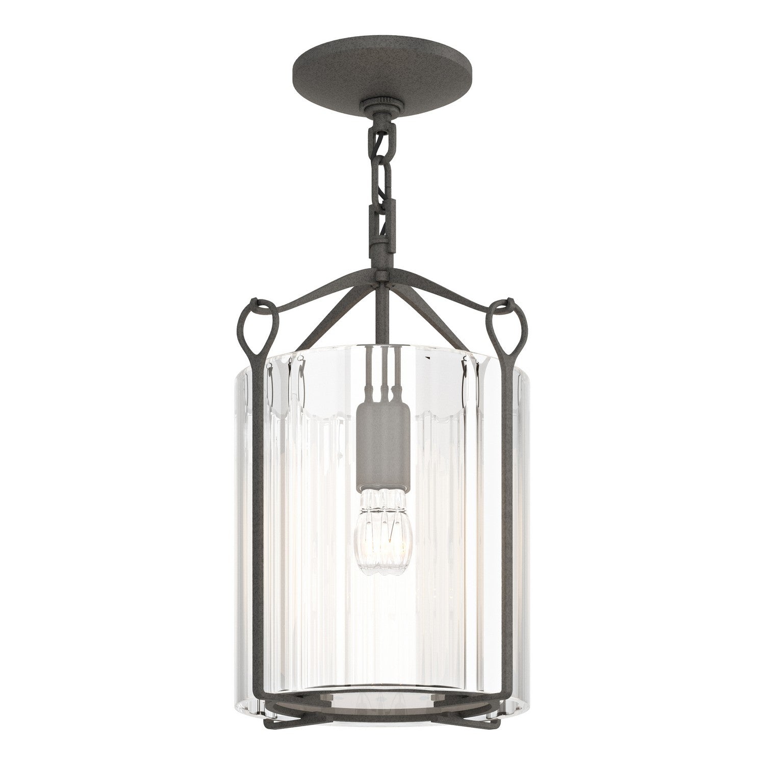 Hubbardton Forge - 121140-SKT-20-ZM0137 - One Light Semi-Flush Mount - Bow - Natural Iron