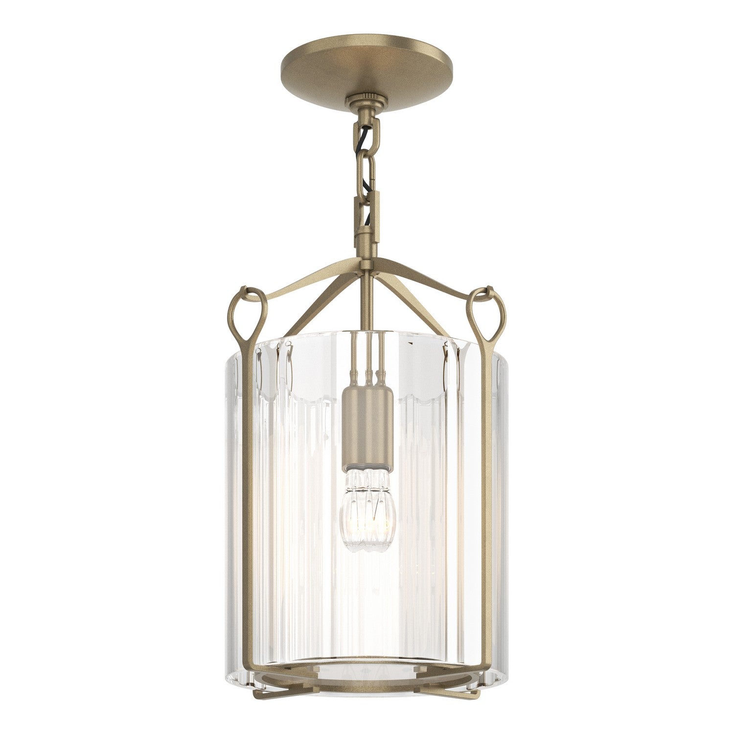 Hubbardton Forge - 121140-SKT-84-ZM0137 - One Light Semi-Flush Mount - Bow - Soft Gold