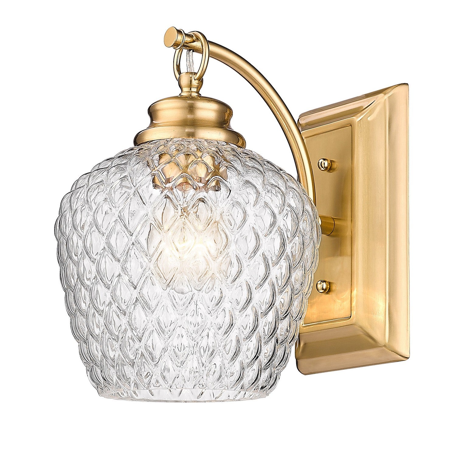 Golden - 1088-1W MBG-CLR - One Light Wall Sconce - Adeline - Modern Brushed Gold
