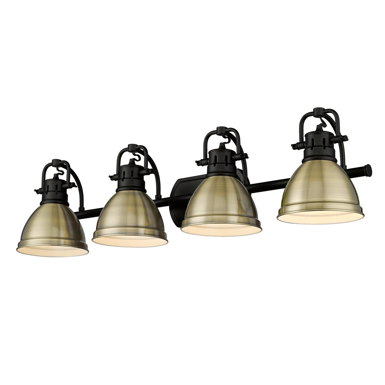 Golden - 3602-BA4 BLK-AB - Four Light Bath Vanity - Duncan - Matte Black