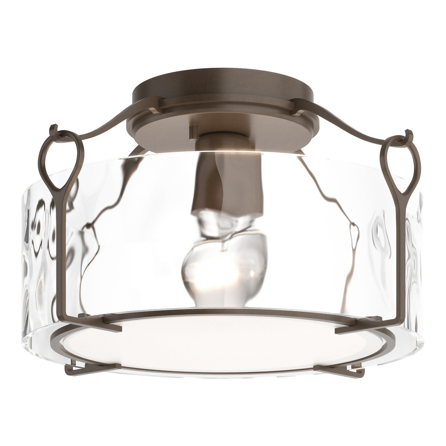 Hubbardton Forge - 121142-SKT-05-LL0218 - One Light Semi-Flush Mount - Bow - Bronze