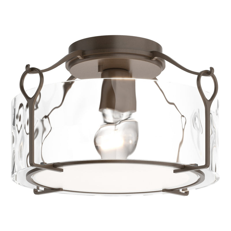 Hubbardton Forge - 121142-SKT-05-LL0218 - One Light Semi-Flush Mount - Bow - Bronze