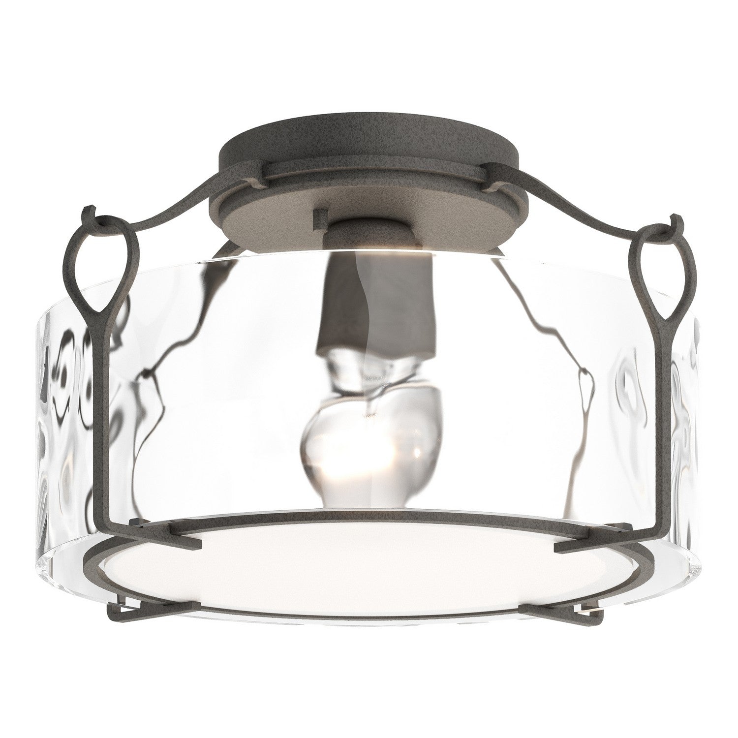 Hubbardton Forge - 121142-SKT-20-LL0218 - One Light Semi-Flush Mount - Bow - Natural Iron