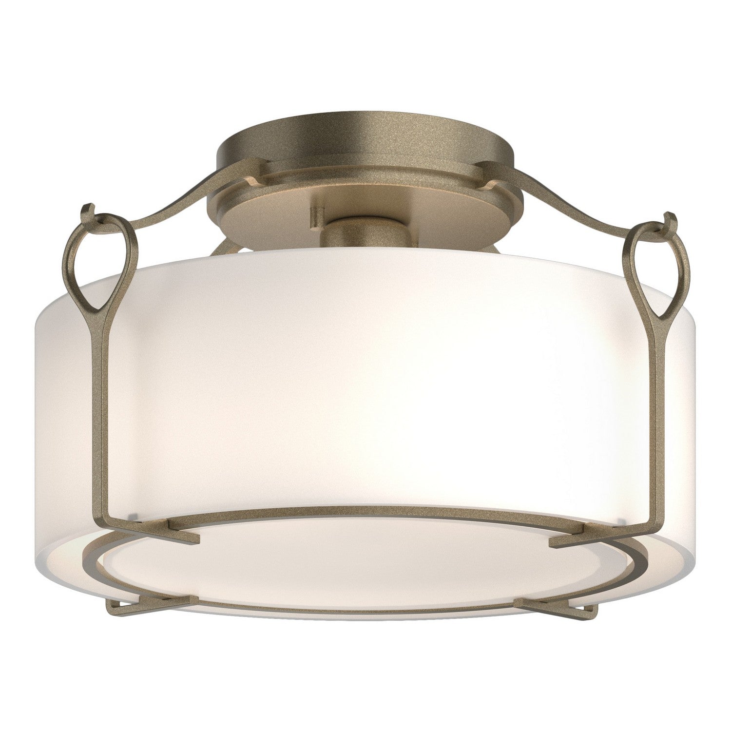 Hubbardton Forge - 121142-SKT-84-GG0218 - One Light Semi-Flush Mount - Bow - Soft Gold