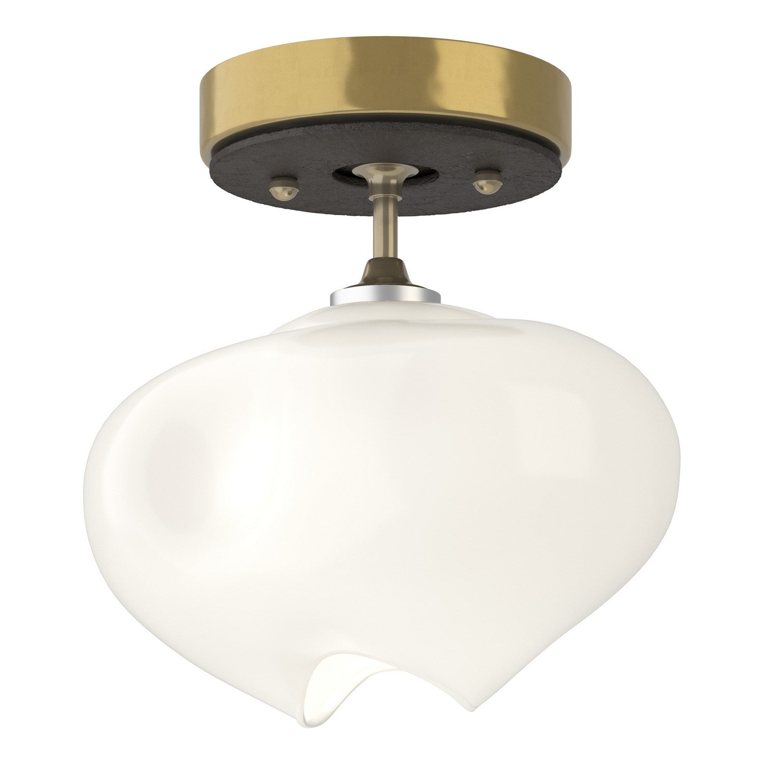 Hubbardton Forge - 121372-SKT-86-14-FD0710 - One Light Semi-Flush Mount - Ume - Modern Brass