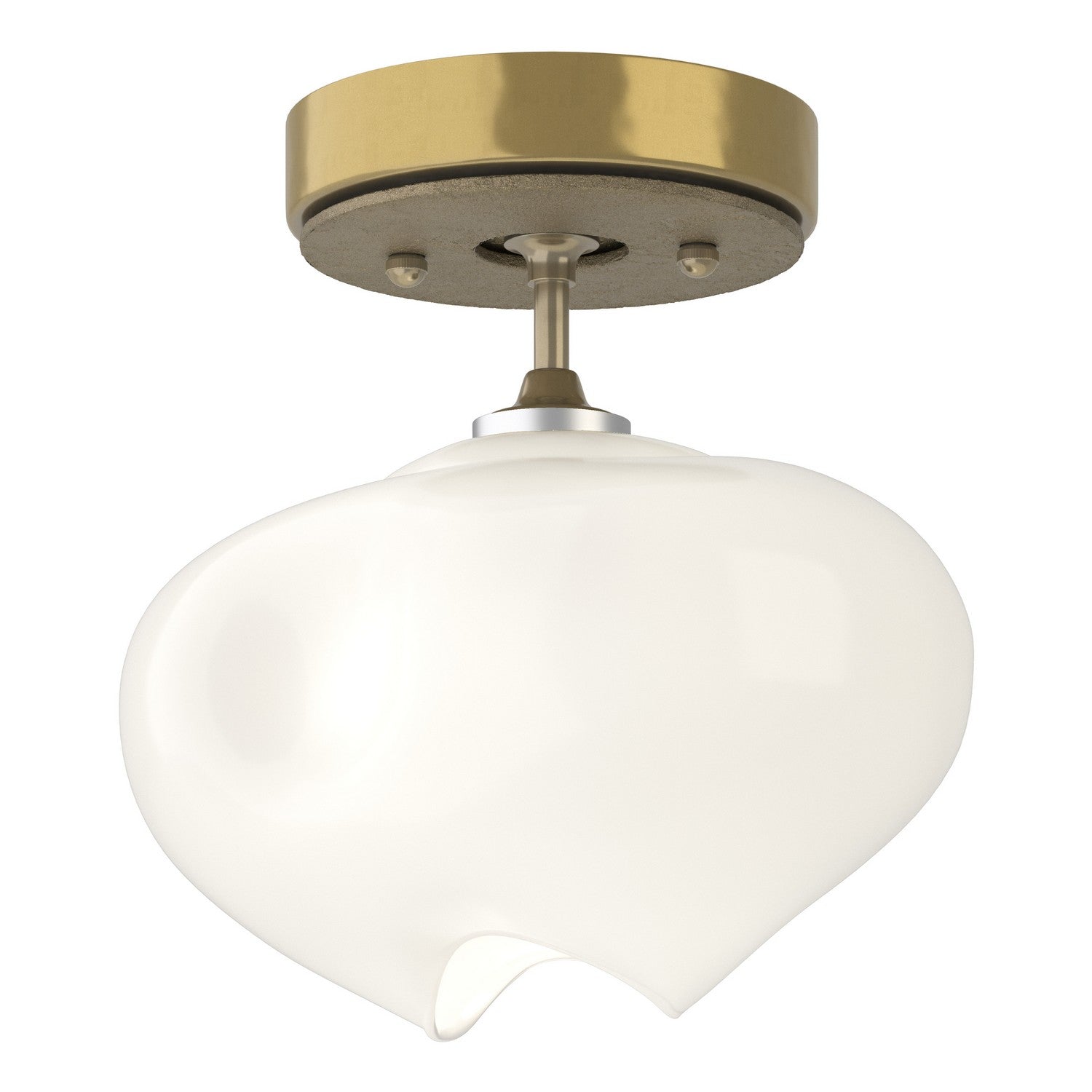 Hubbardton Forge - 121372-SKT-86-84-FD0710 - One Light Semi-Flush Mount - Ume - Modern Brass