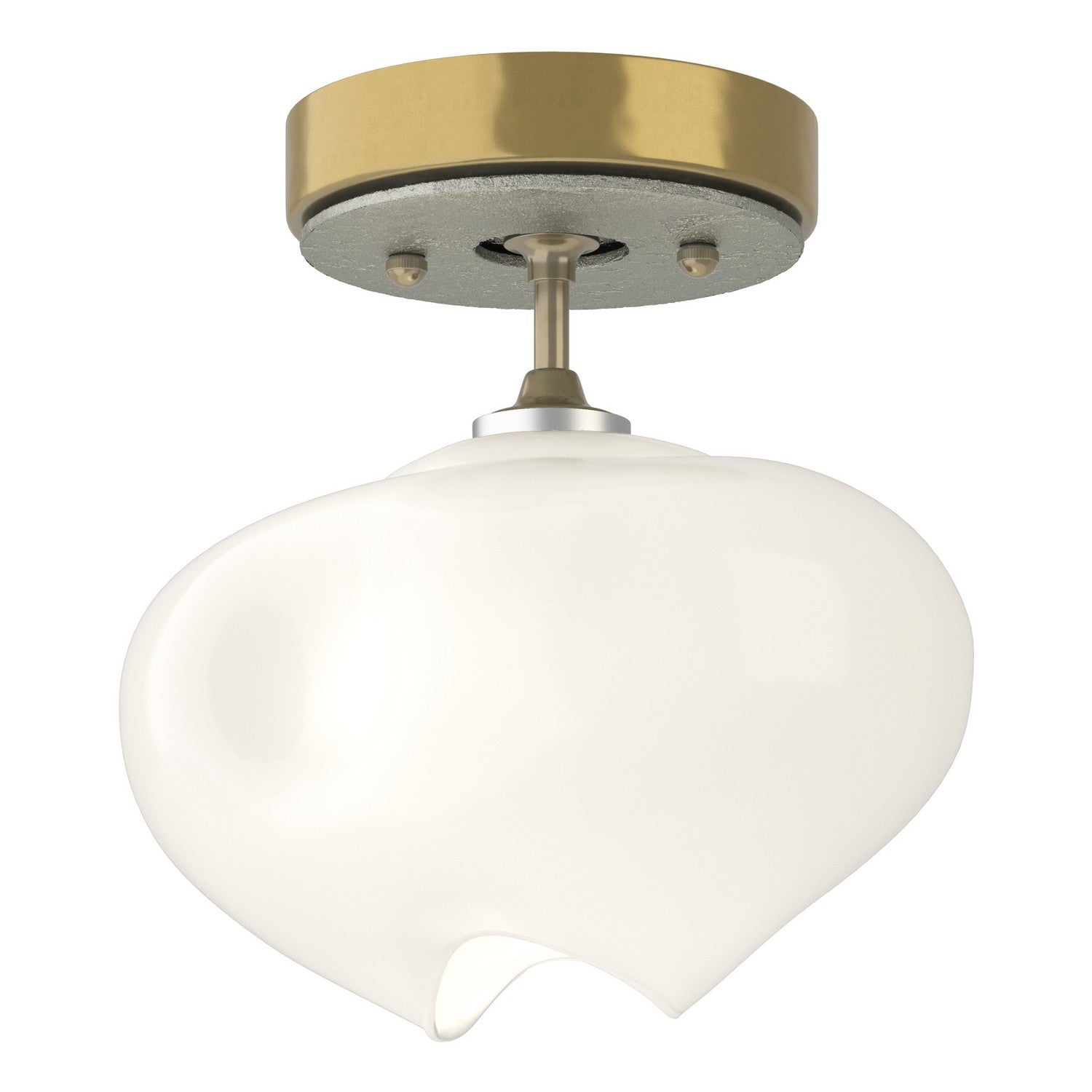 Hubbardton Forge - 121372-SKT-86-85-FD0710 - One Light Semi-Flush Mount - Ume - Modern Brass