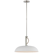 Visual Comfort Signature - AL 5040PN/WHT-WG - LED Pendant - Cyrus - Polished Nickel and White