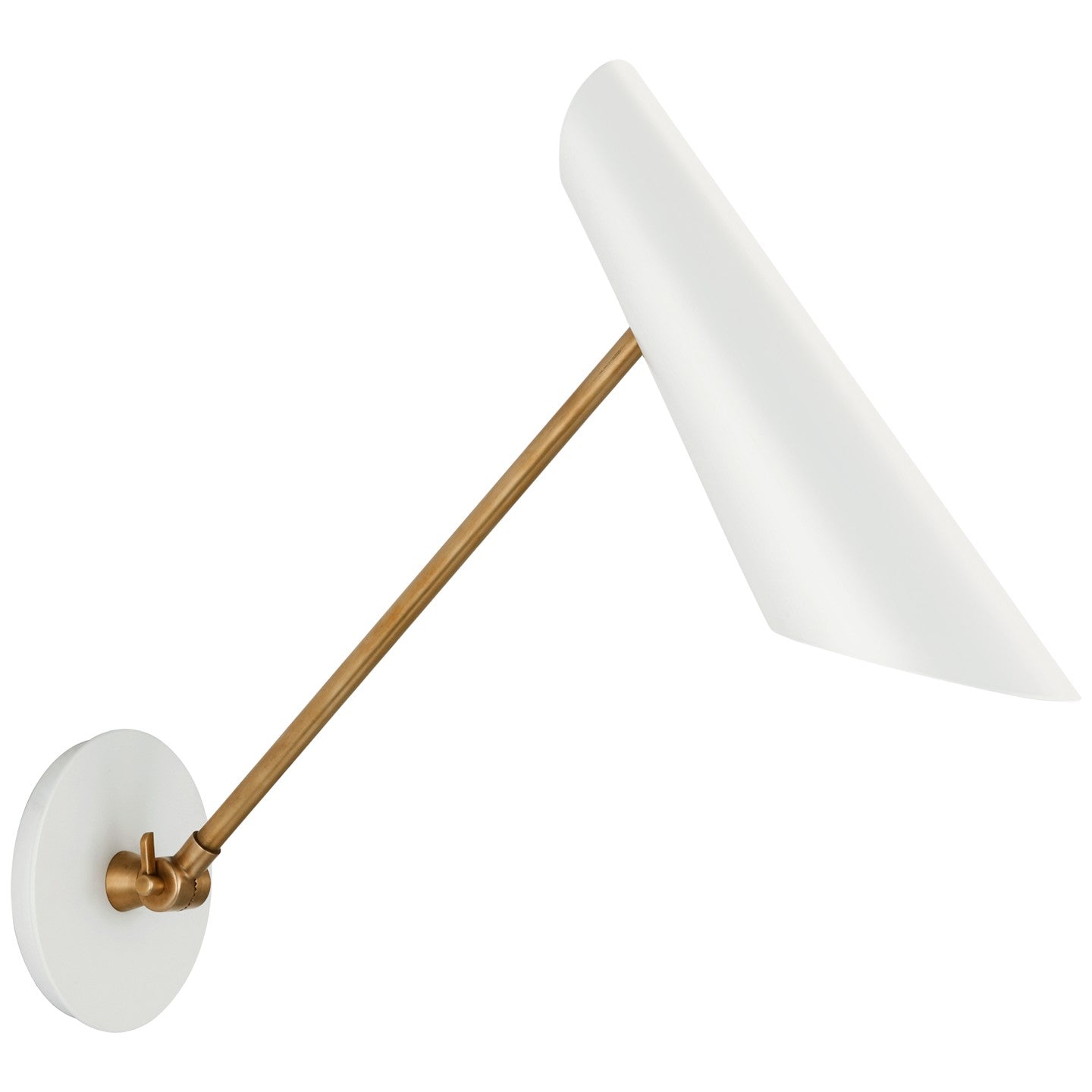 Visual Comfort Signature - ARN 2412HAB-WHT - LED Wall Sconce - Franca - Hand-Rubbed Antique Brass