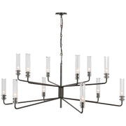 Visual Comfort Signature - ARN 5486BZ-CG - LED Chandelier - Casoria - Bronze