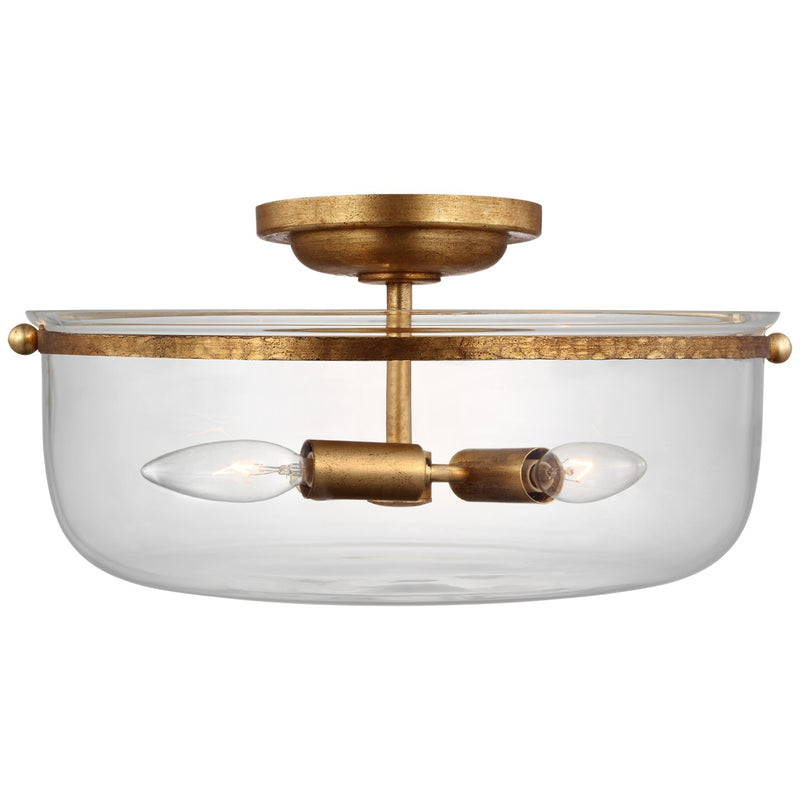 Visual Comfort Signature - CHC 4269GI-CG - LED Semi-Flush Mount - Lorford - Gilded Iron